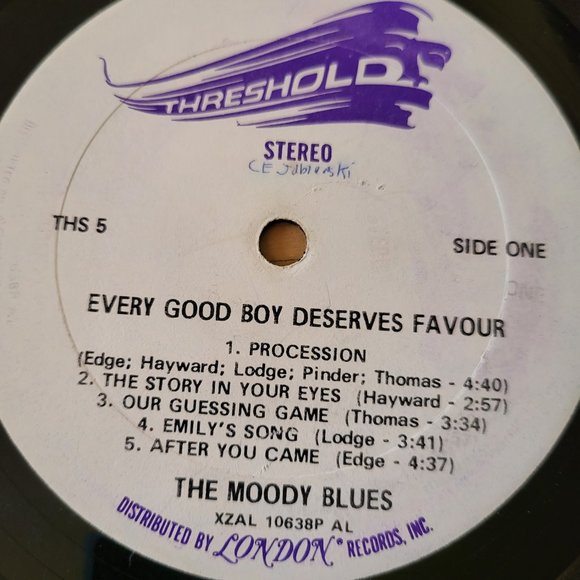 THE MOODY BLUES Every Good Boy Deserves Favour LP 1971 Threshold THS 5 Rock LP5 - Picture 4 of 12